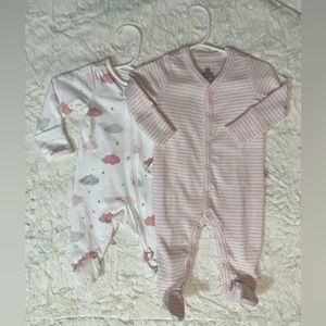 Pink baby gap and carter’s onesie bundle